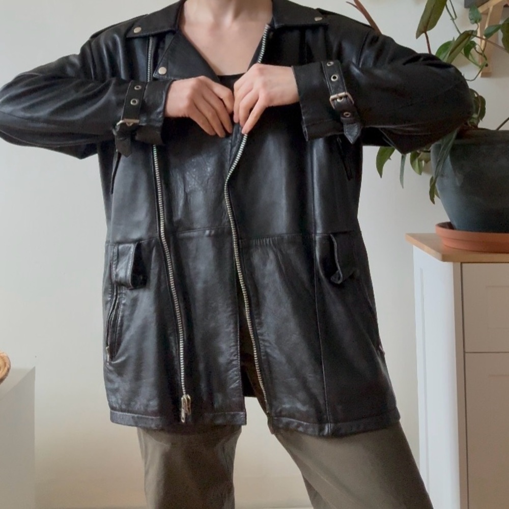 Vintage grunge 100% Leather Jacket – Size M
